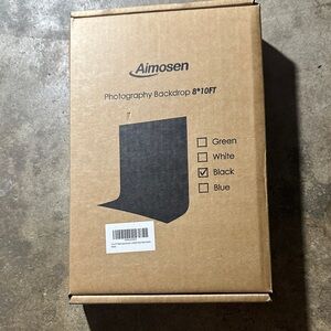 Aimosen Photography Backdrop 8x10 FT Black